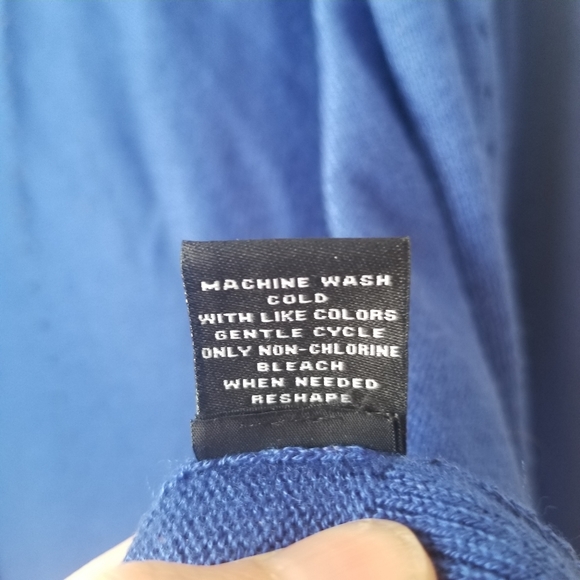 Verve ami women's blue open front fitted cardigan - Picture 4 of 10